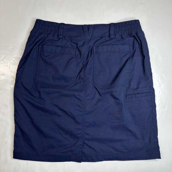 Duluth Trading Dry On The Fly Skort 6 Navy Blue Flex Active Skirt/Shorts EUC - Picture 2 of 11